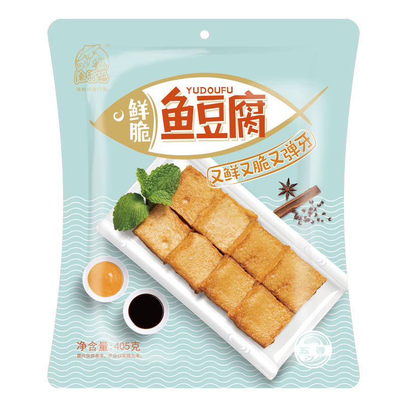 藤桥牌 藤桥鱼豆腐 405g 五香味  拿铁色（单位：袋）