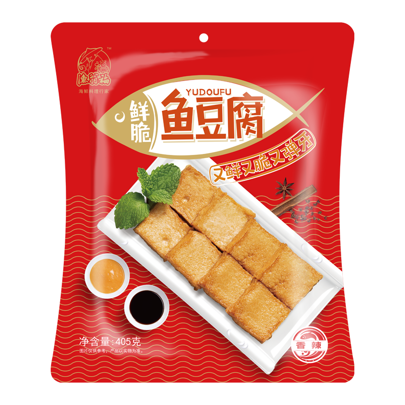 藤桥牌 藤桥鱼豆腐 405g 香辣味  枫叶色（单位：袋）