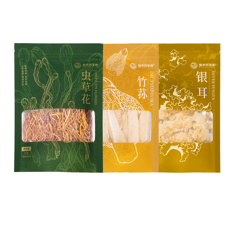 草木花生活 银耳40g+虫草花75g+竹荪20g 135g 组合装 混色（单位：组）