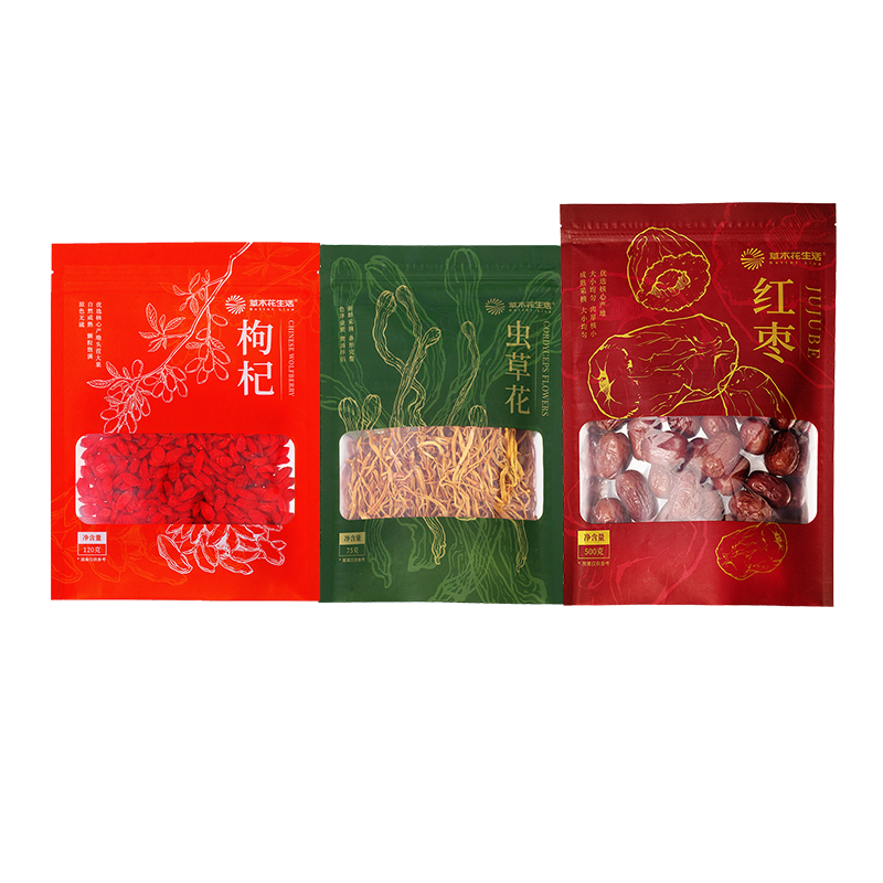 草木花生活 枸杞120g+虫草花75g+红枣500g 695g 组合装 混色（单位：组）