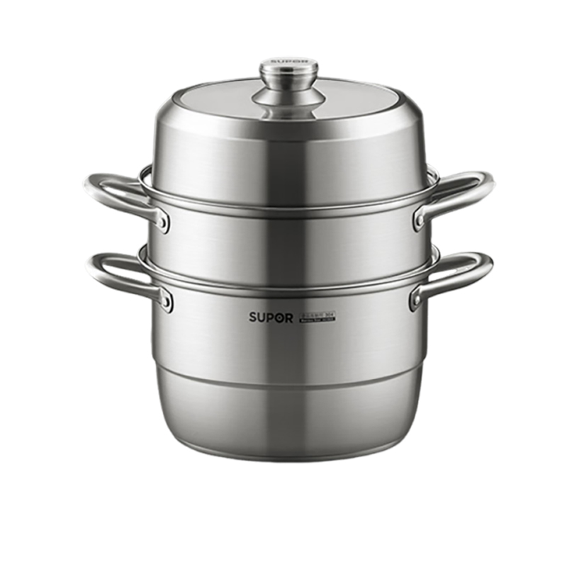 苏泊尔（SUPOR） EZ26YAS01 26cm 不锈钢三层复底蒸锅  不锈钢色（单位：个）