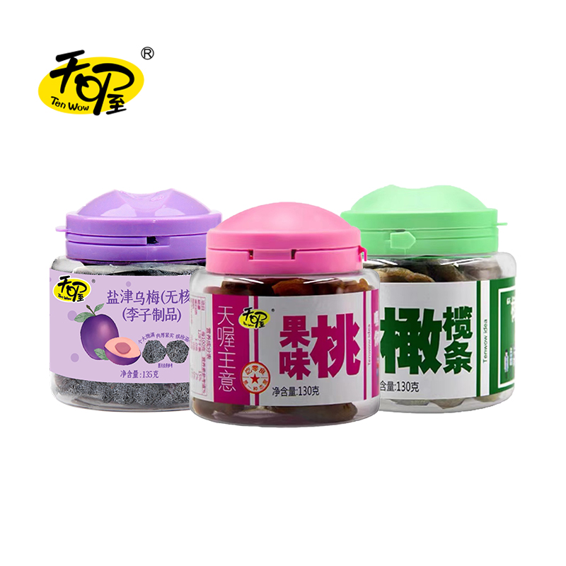 天喔（Tenwow） 3罐装 395g 混合蜜饯  混色（单位：组）