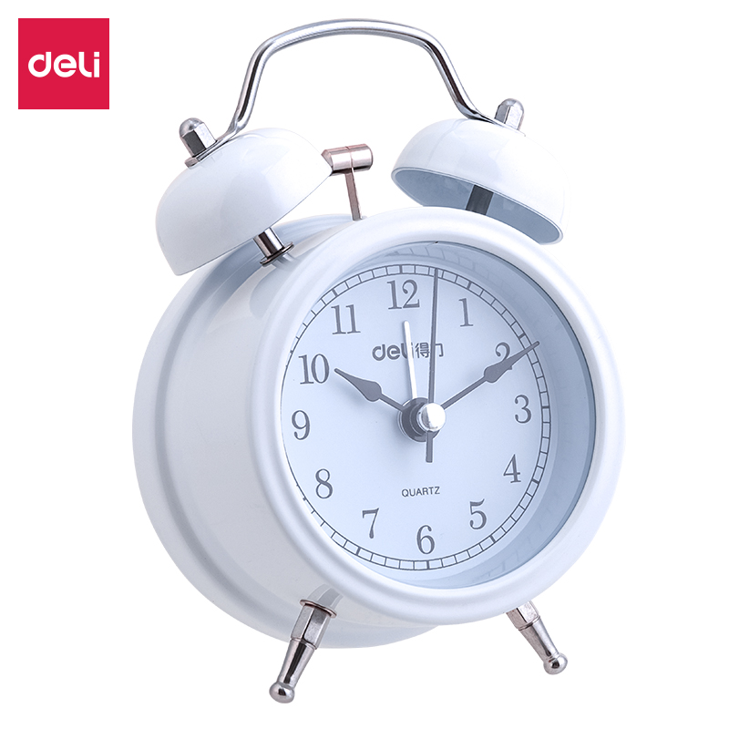 得力(deli) 9024 2.5寸 闹钟 本白色（单位：个）