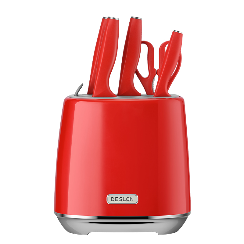 德世朗（DESLON） DFS- TZ022RD-6A 六件套 奥格刀具套装厨房6件 红色（单位：套）