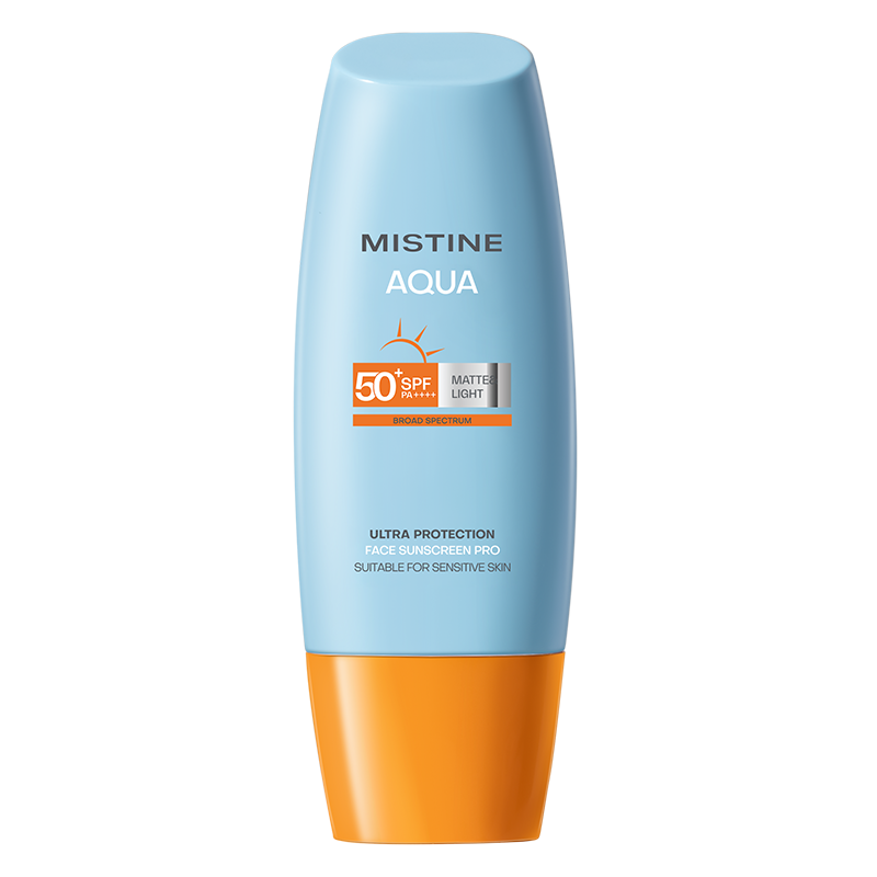 蜜丝婷（Mistine） SPF50+PA++++ 60ml 水润哑光清盈防晒霜 水蓝色（单位：瓶）