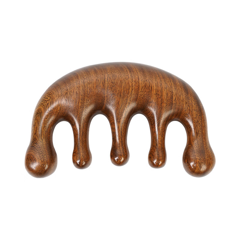 中稳堂 头部经络按摩梳 五指 多功能 褐色（单位：个）