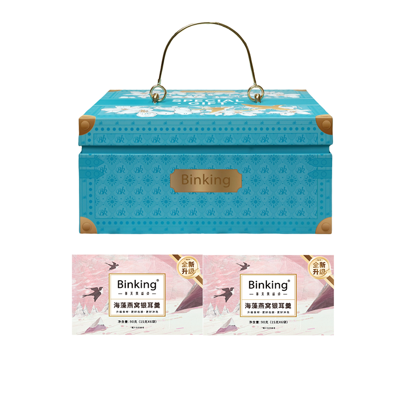 Binking 好事成双 90g盒*2盒 燕窝银耳羹礼盒 宝石蓝（单位：盒）