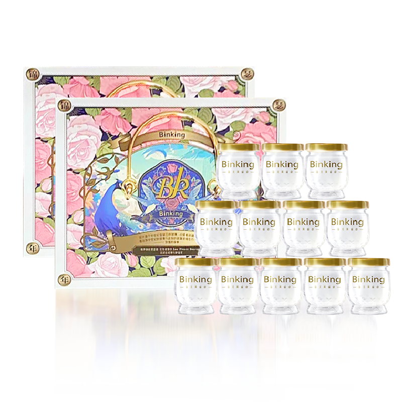 Binking 锦瑟年华 40g/瓶*6瓶/盒*2盒 鲜炖燕窝礼盒 白色（单位：盒）