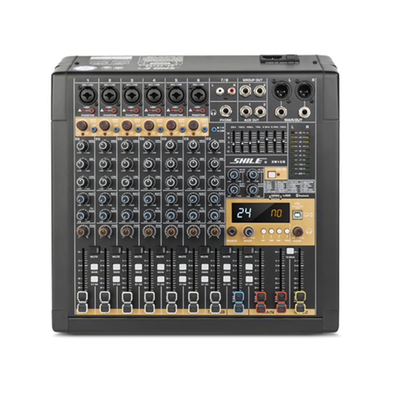 狮乐 （SHILE） 8路编组调音台 天琴十五号 355x357x90mm 曜石黑（单位：台）
