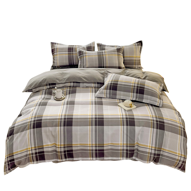 罗曼罗兰（ROMROL） 加厚磨毛四件套 东时区 200*230cm 珍珠灰（单位：套）