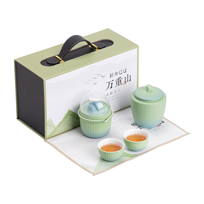 苏氏陶瓷（SUSHI CERAMICS） J1060 6头 国潮一壶两杯小套装  混色（单位：套）