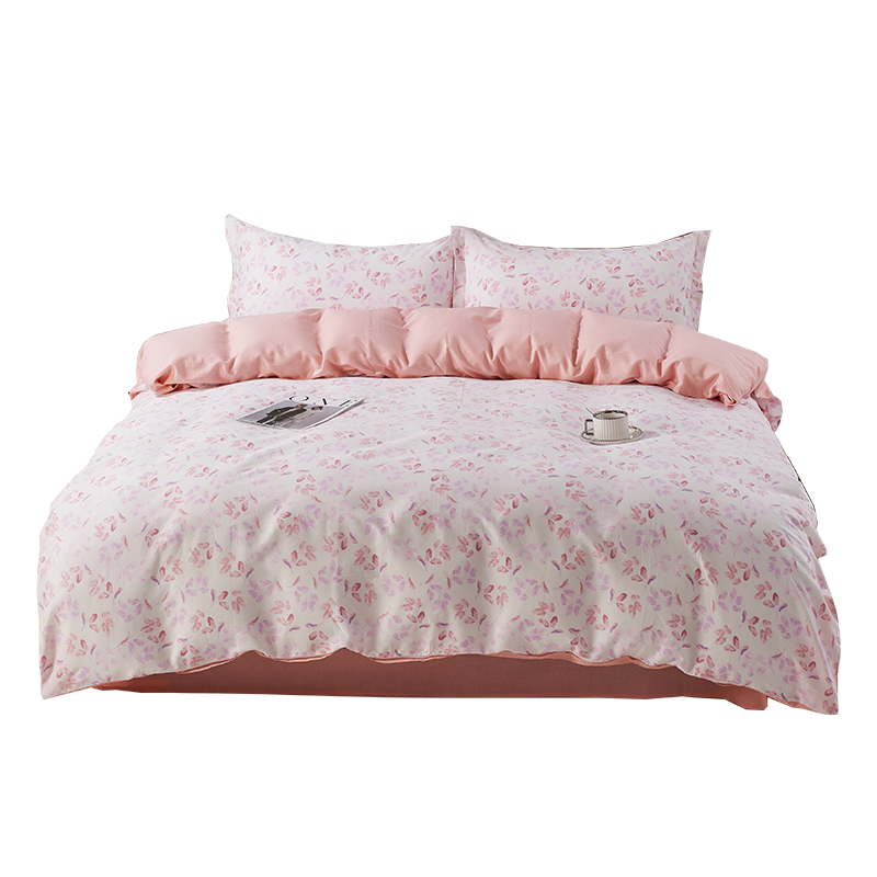 罗曼罗兰（ROMROL） 晨露芳华 200*230cm 100%全棉四件套 粉色（单位：套）