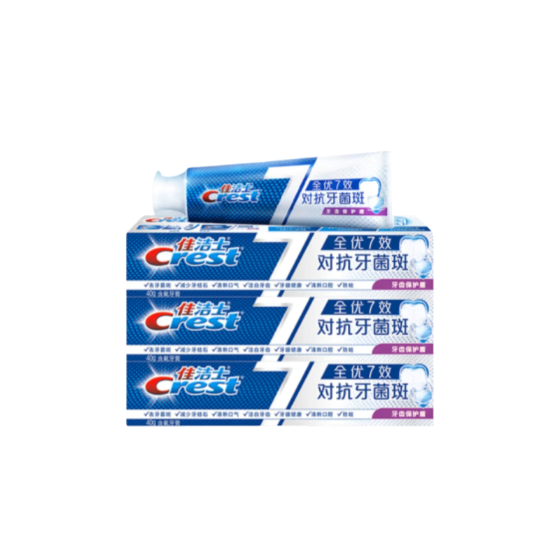 佳洁士（CREST） 全优7效 40克*3支 牙膏套组 宝石蓝（单位：套）
