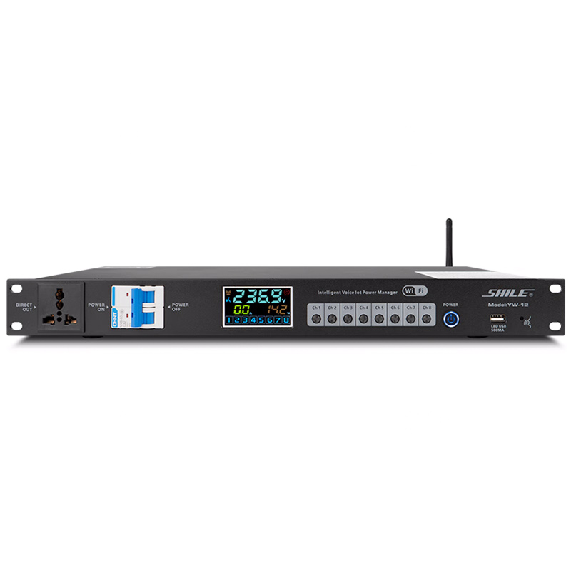 狮乐 （SHILE） 8路可控2路直通电源 YW-12 482*220*50mm 曜石黑（单位：台）