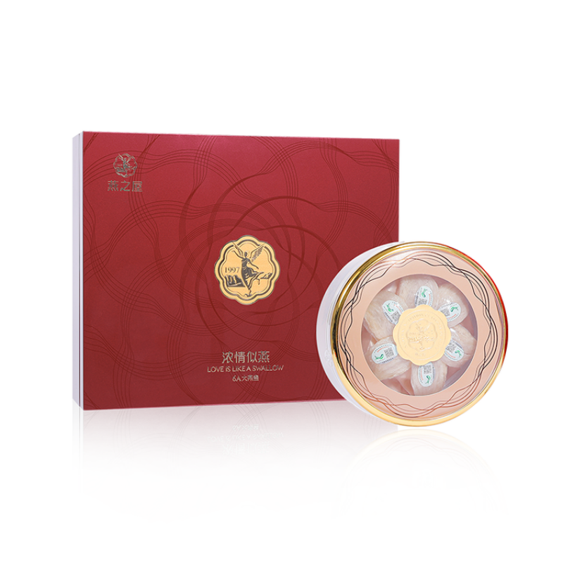 燕之屋 6A干燕窝浓情似燕 圆筒50g 礼盒装 红色（单位：盒）