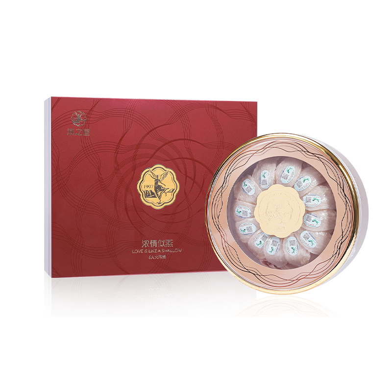 燕之屋 6A干燕窝浓情似燕 圆筒100g 礼盒装 红色（单位：盒）