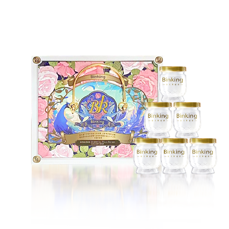 Binking 锦瑟年华 40g/瓶*6瓶/盒*1盒 鲜炖燕窝礼盒 天蓝色（单位：盒）