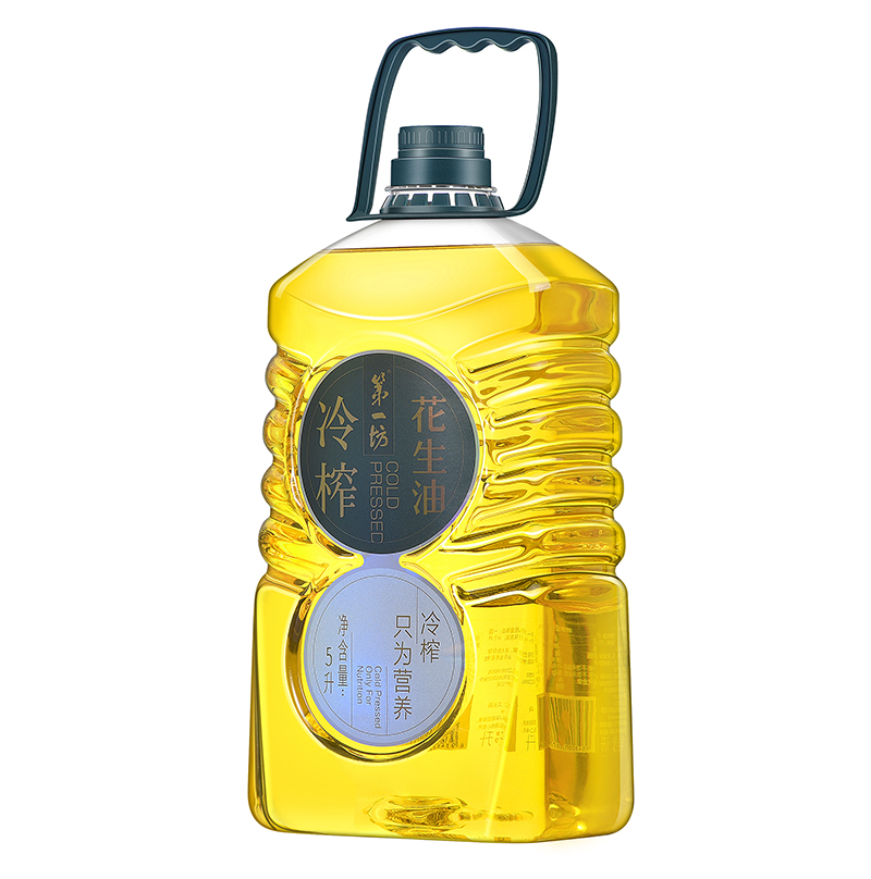 第一坊 冷榨花生油 5L 低油烟 食用油 黄色（单位：桶）
