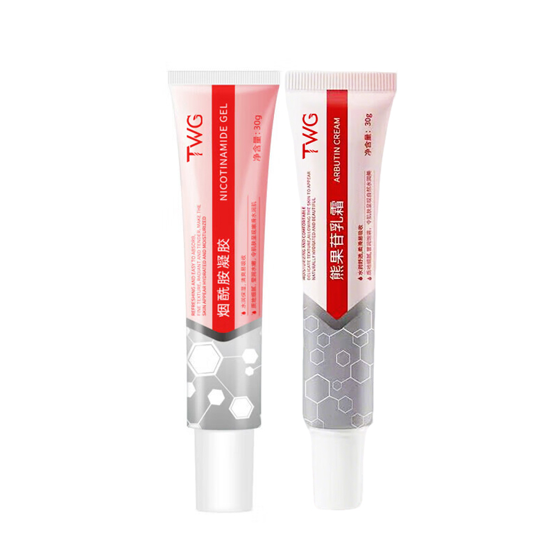 TWG 熊果苷乳膏+烟酰胺凝胶 30g+30g 淡黑色素 红色（单位：套）