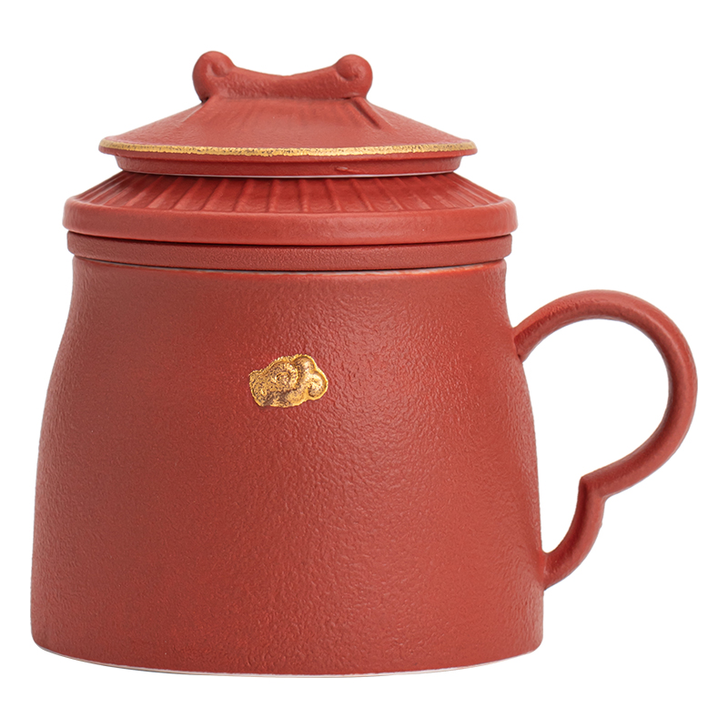 苏氏陶瓷（SUSHI CERAMICS） J0314-1 260ml 宫廷红故宫禾黍办公杯  红色（单位：个）