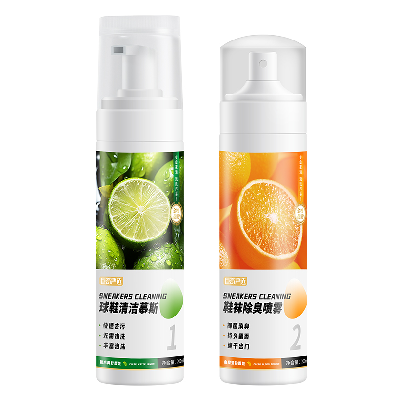 巨奇（JUQI） 球鞋清洁喷雾+除臭喷雾 200ml+200ml 运动鞋神器 混色（单位：套）