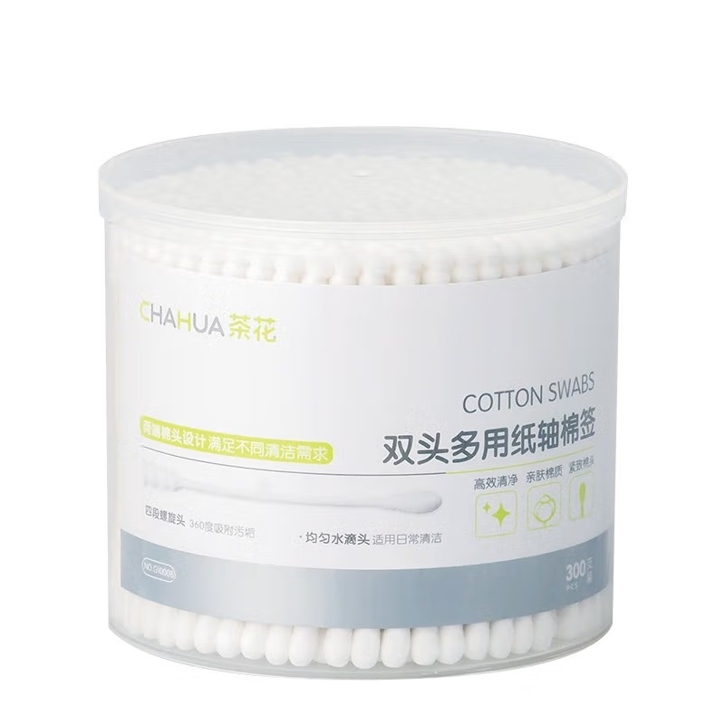茶花（CHAHUA） G10007 200只*2 双头多用棉签 白色（单位：盒）