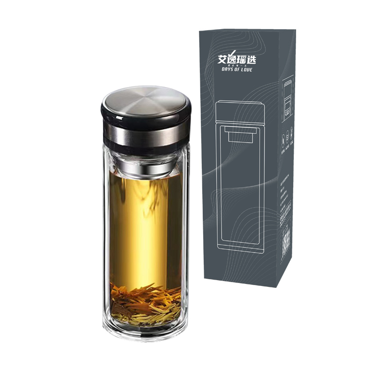 艾逸瑶选 CJ-21059 320ML 逸尚双层玻璃杯A  透明（单位：个）