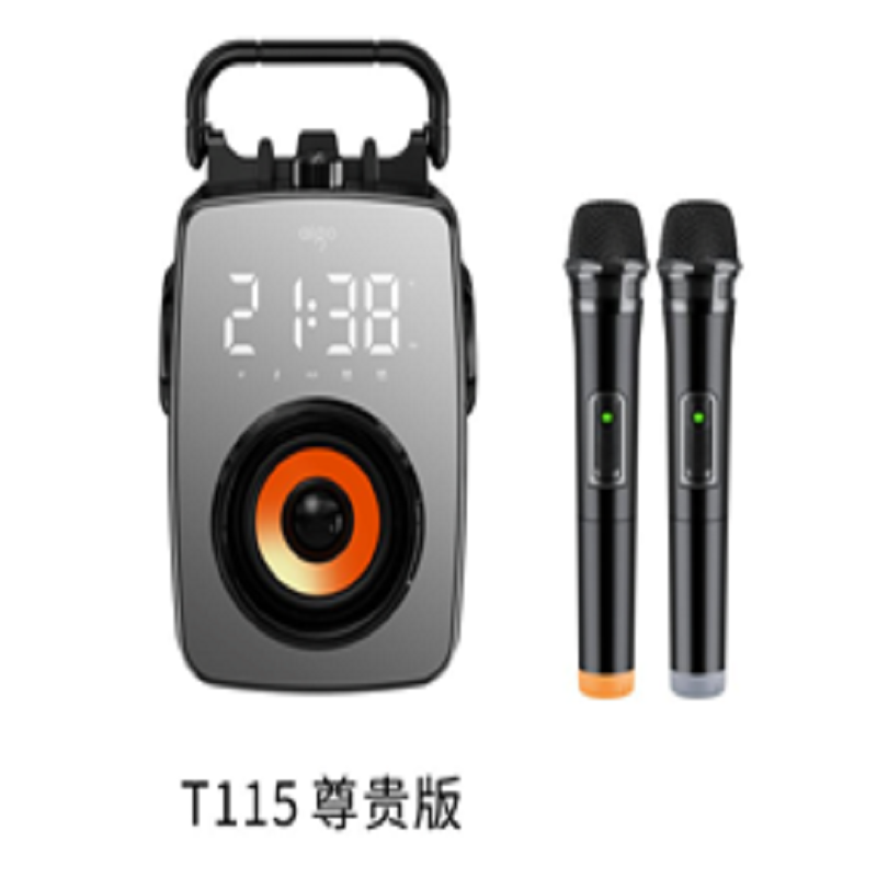 爱国者（aigo） T115尊贵版 双咪 手提蓝牙音箱 黑色（单位：个）