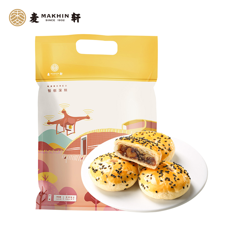 麦轩 椰蓉老婆饼 320g*2包 非遗老婆饼代表 混色（单位：组）