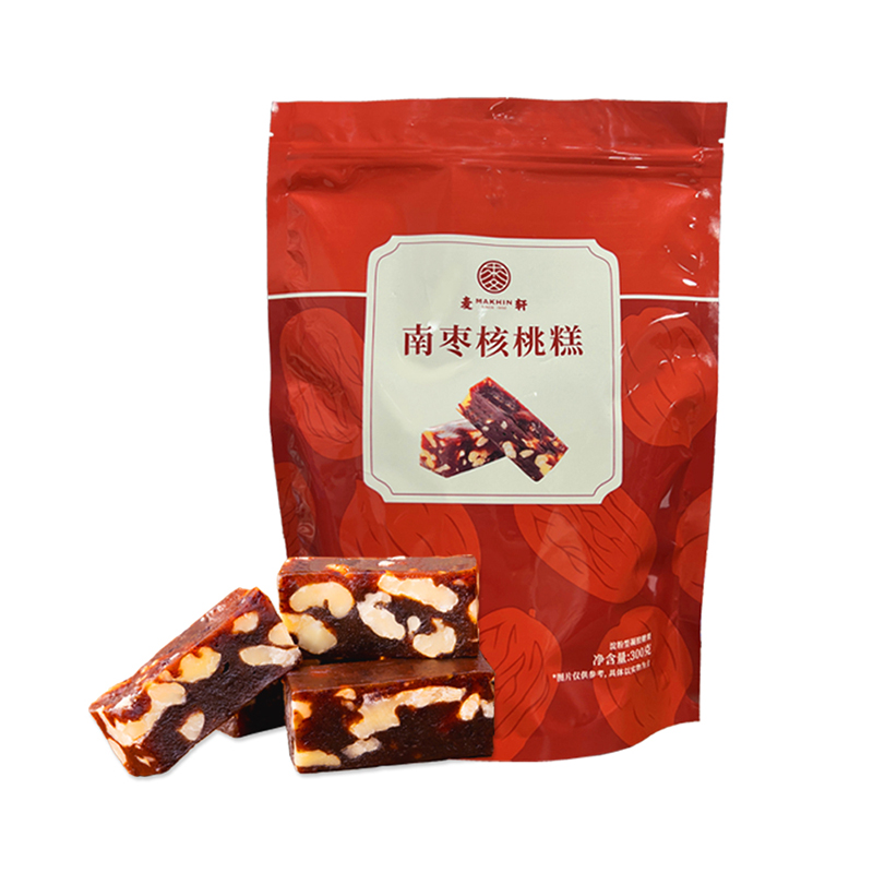 麦轩 南枣核桃糕 300g*2包 孕妇儿童健康零食 枫叶色（单位：组）