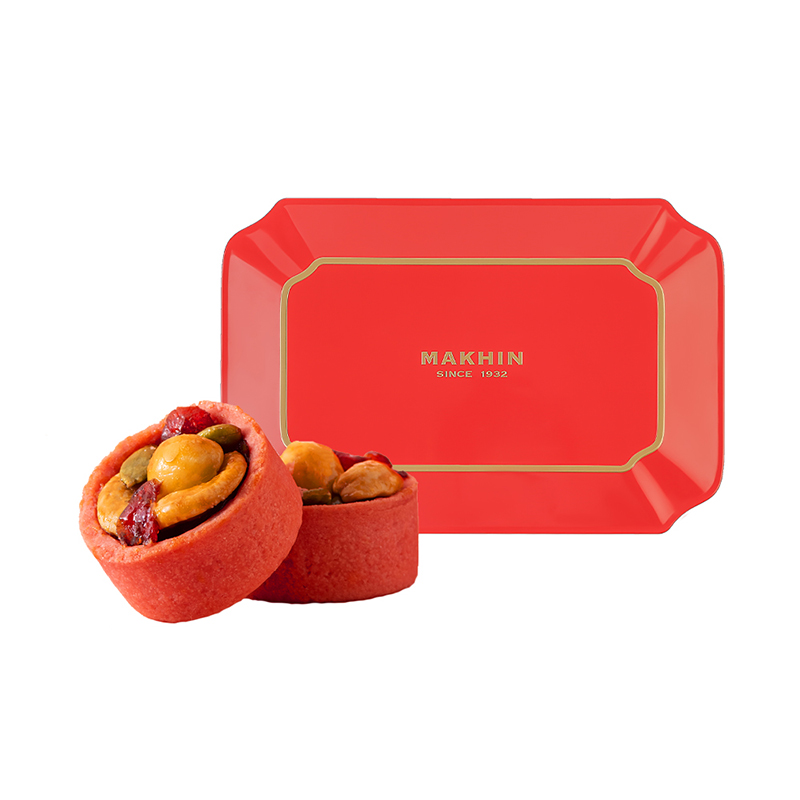 麦轩 莓果夏威夷果挞 240g（16枚装） 酥脆曲奇饼挞 红色（单位：盒）