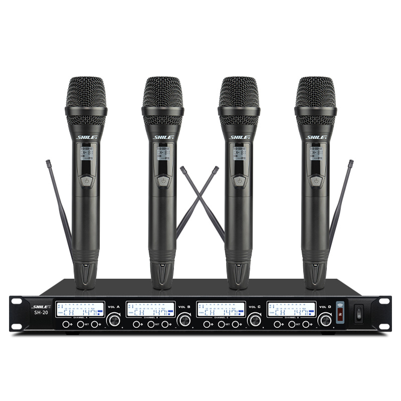 狮乐 （SHILE） 一拖四无线会议话筒80米接收距离 SH-15 480*233*50mm 曜石黑（单位：套）