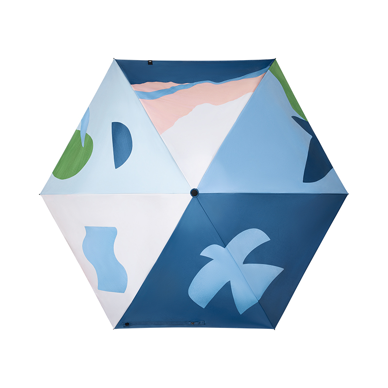 蕉下（beneunder） BM663 五折黑胶防晒伞 晴雨两用，双重守护 远山径（单位：把）