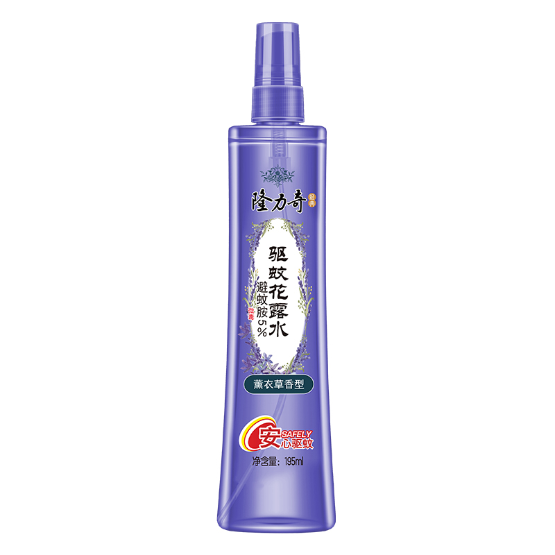 隆力奇 薰衣草香型 195ml/瓶*7 驱蚊花露水 紫色（单位：套）