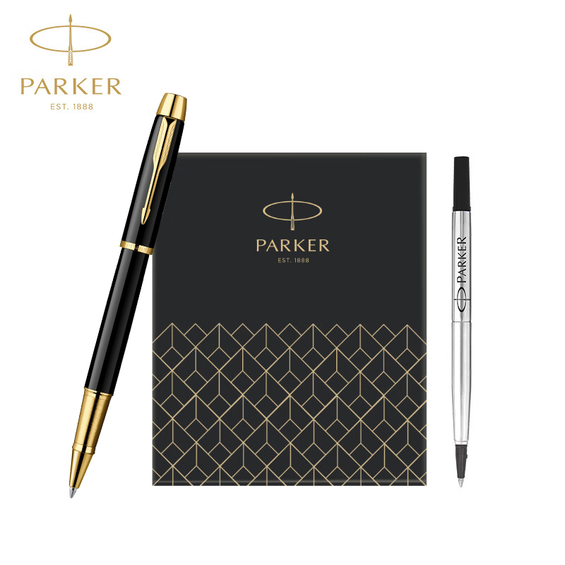 派克（PARKER） IM纯黑丽雅金夹宝珠笔 175*145mm 宝珠笔 曜石黑（单位：套）
