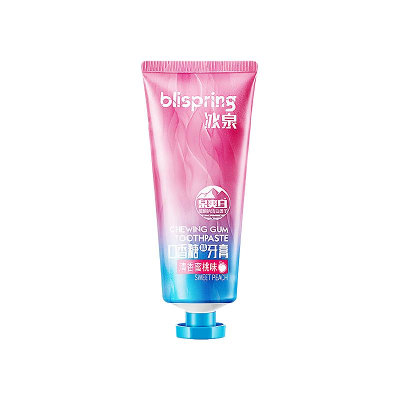冰泉（blispring） 口香糖牙膏清香蜜桃味 100g/支 清新口气 佳人粉（单位：支）