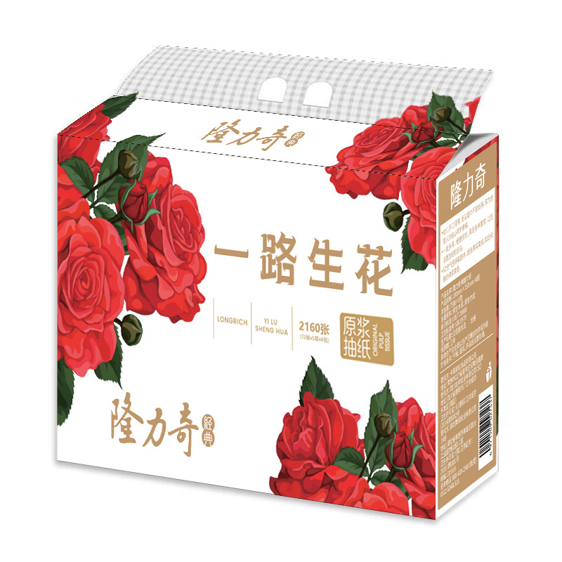 隆力奇 LLQ-001 4层315/抽*4提+5层72/抽（6连包）*4提 抽纸组合 红色（单位：箱）