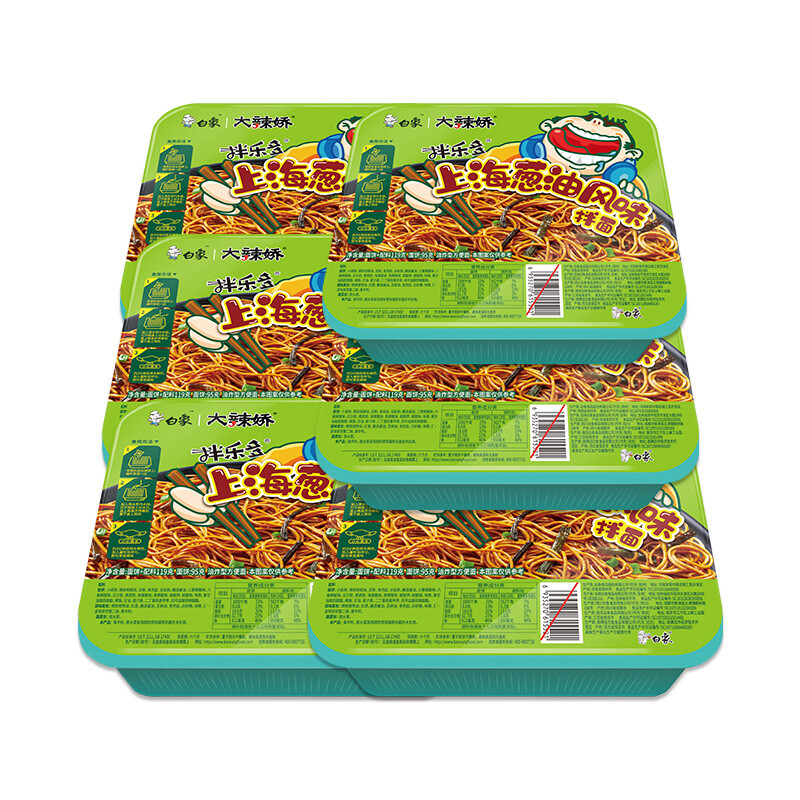 白象 拌乐多上海葱油风味 114g*12碗 干拌面 浅杉绿（单位：箱）
