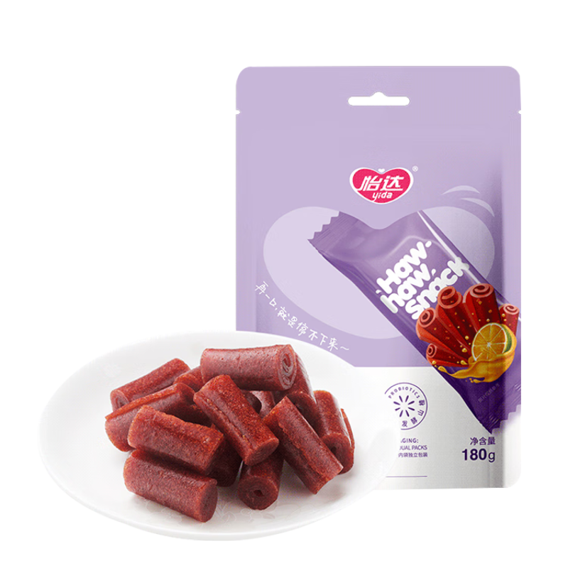 怡达（yida） 山楂棒棒卷 180g*3袋 果粒乳酸菌 紫色（单位：组）
