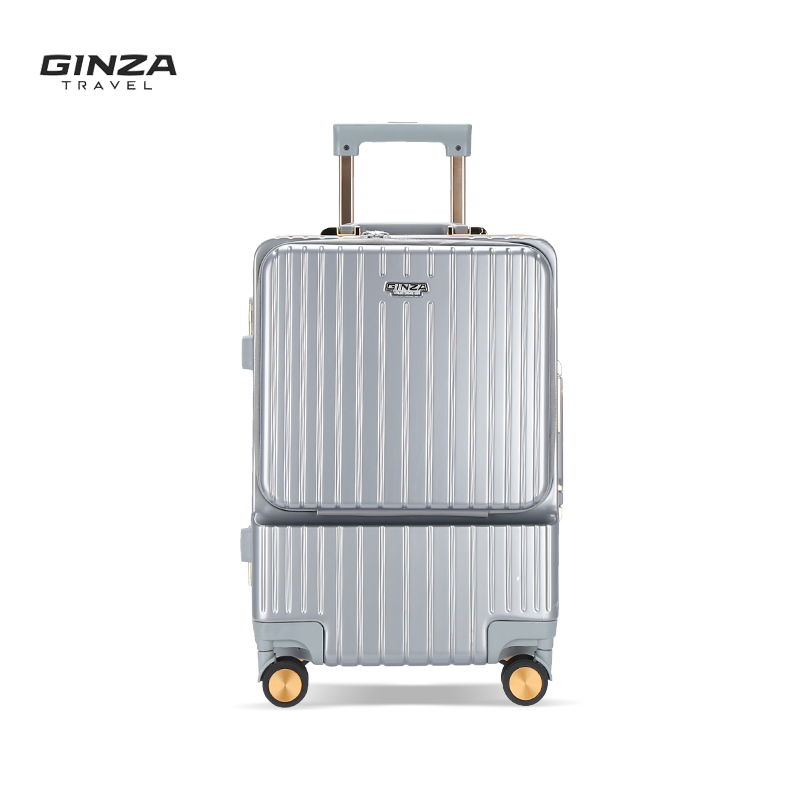 银座 A-6661K 行李箱 前开口 20寸 银色（单位：件）