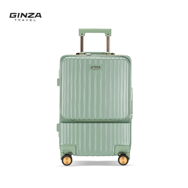 银座 A-6661K 行李箱 前开口 20寸 绿色（单位：件）