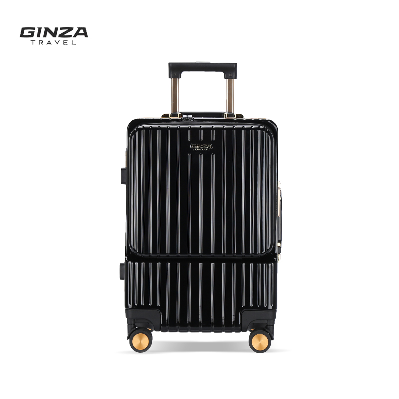 银座 A-6661K 行李箱 前开口 20寸 黑色（单位：件）