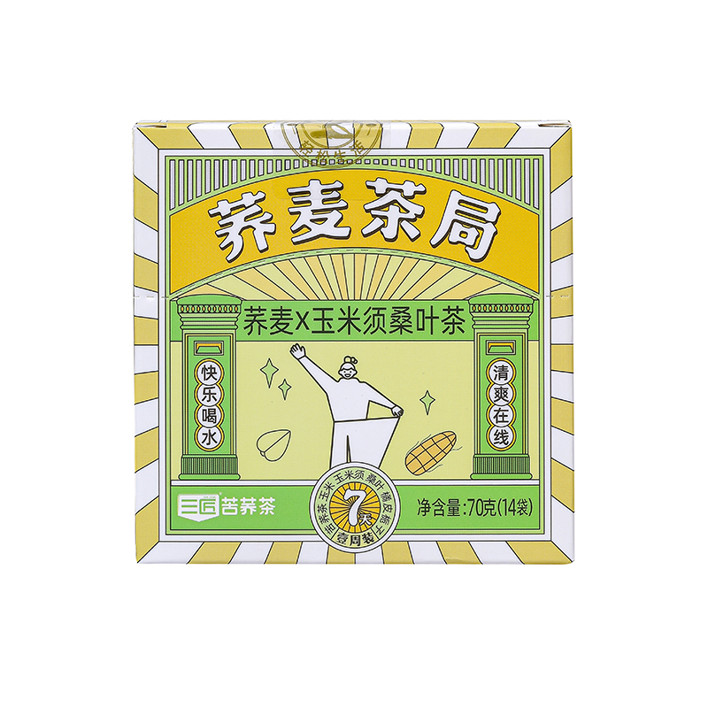 三匠 荞麦&times;玉米须桑叶茶 70g（14袋）/5盒 荞麦茶局 绿色（单位：组）