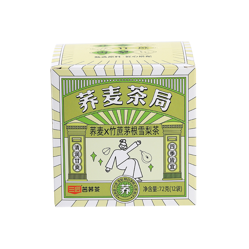 三匠 荞麦&times;竹蔗茅根雪梨茶 72g（12袋）/5盒 荞麦茶局 绿色（单位：组）