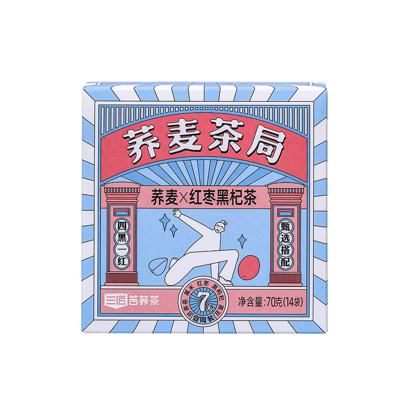 三匠 荞麦&times;红枣黑杞茶 70g（14袋）/3盒 荞麦茶局 蓝色（单位：组）