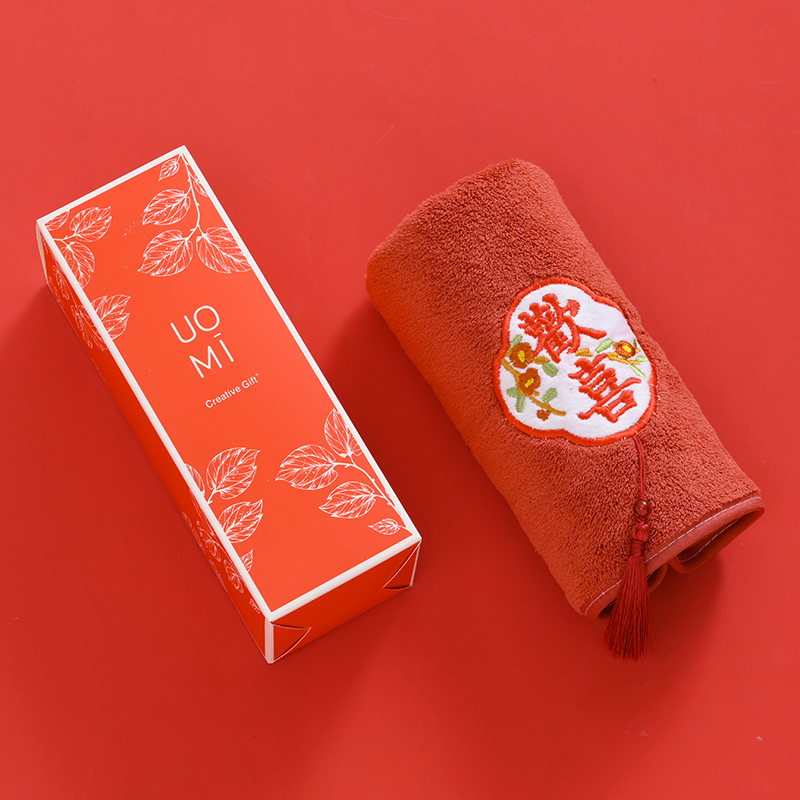 UOMI 优好运-1 34*74cm76g 国风刺绣微米纱毛巾 混色（单位：套）