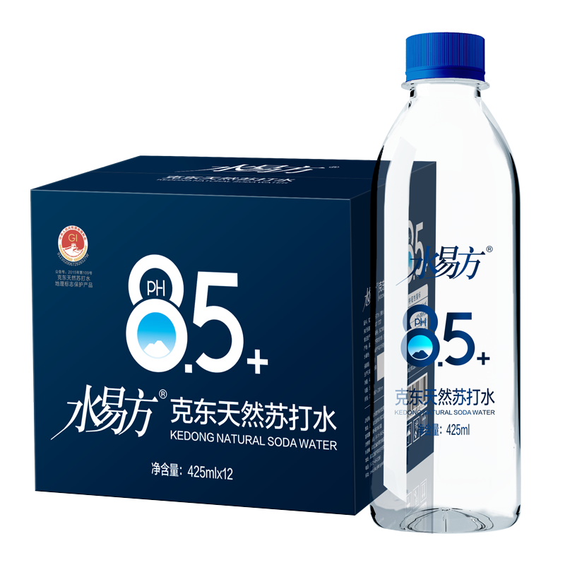 水易方（SYF） 东天然苏打水 425ml*12瓶 无汽弱碱性饮用水 深蓝色（单位：箱）