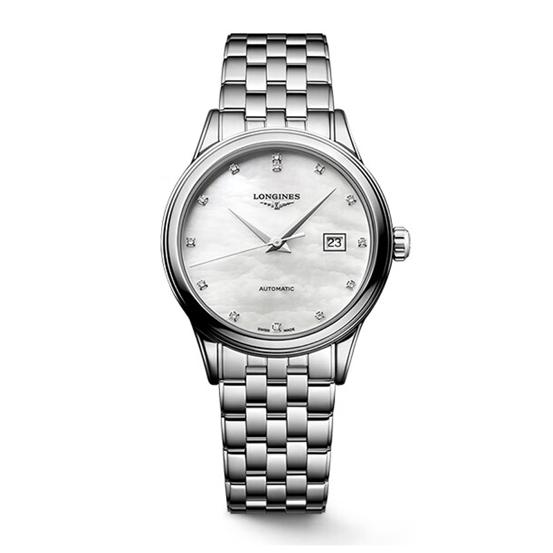 浪琴（LONGINES） L4.374.4.88.6 30.00 mm 军旗系列机械钢带女表 白色（单位：块）