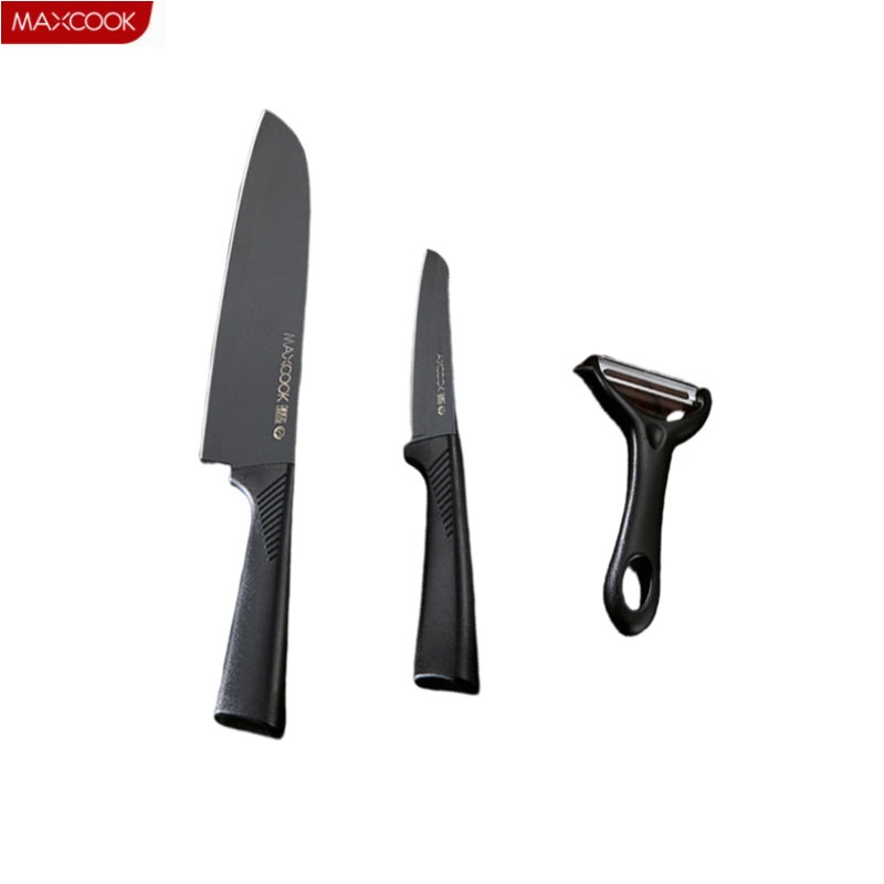 美厨（maxcook） MCD1108 3件套 不锈钢刀具套装 黑色（单位：套）