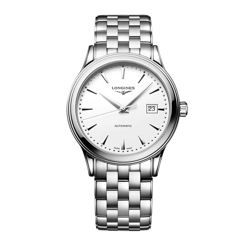 浪琴（LONGINES） L4.984.4.18.6 40.00 mm 军旗系列机械钢带男表 白色（单位：块）